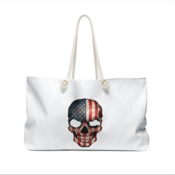 Tote | skull | patriot | bag | travel | vacation - Picture 2 of 4